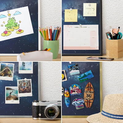 Tabuľa na magnetky z ciest v zlatej rame Hviezdny priestor