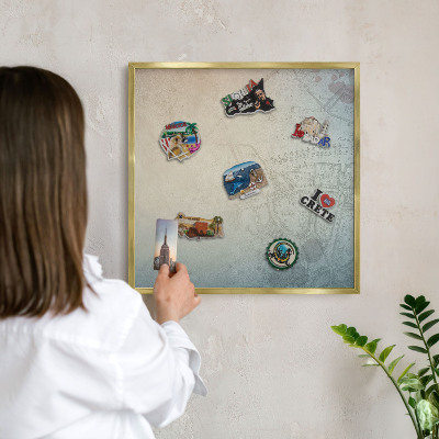 Magneticka tabula na stenu zlatá rama Stará mapa