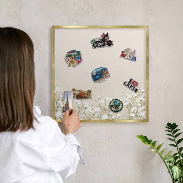Magneticka tabula na stenu zlatá rama Jemná povaha