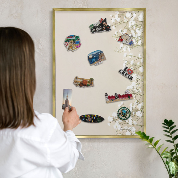 Magneticka tabula na stenu zlatá rama Jemná povaha