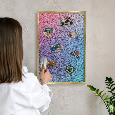 Magneticka tabula na stenu zlatá rama Farebný prechod