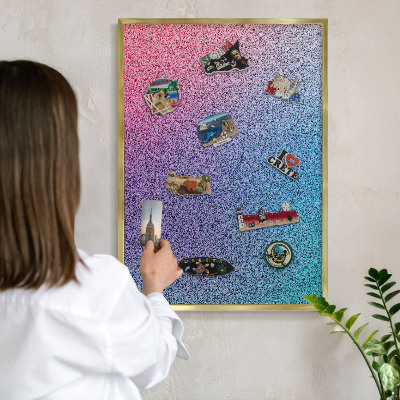 Magneticka tabula na stenu zlatá rama Farebný prechod