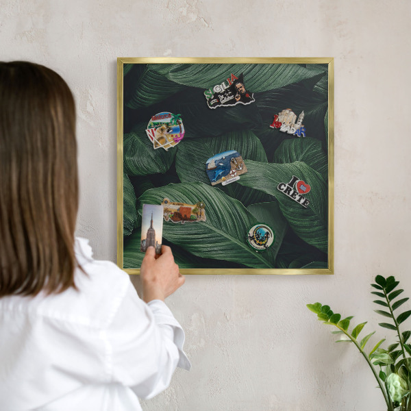 Magneticka tabula na stenu zlatá rama Zeleň prírody