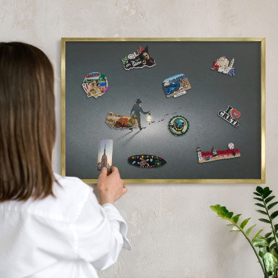 Magneticka tabula na stenu zlatá rama Nočná túra