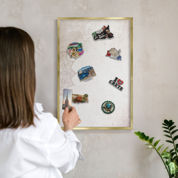 Magneticka tabula na stenu zlatá rama Etnické vzory