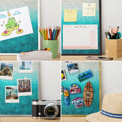 Magneticka tabula na stenu zlatá rama Letný relax