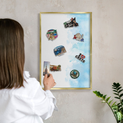 Magneticka tabula na stenu zlatá rama Relaxačná krajina