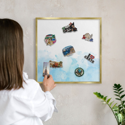 Magneticka tabula na stenu zlatá rama Relaxačná krajina