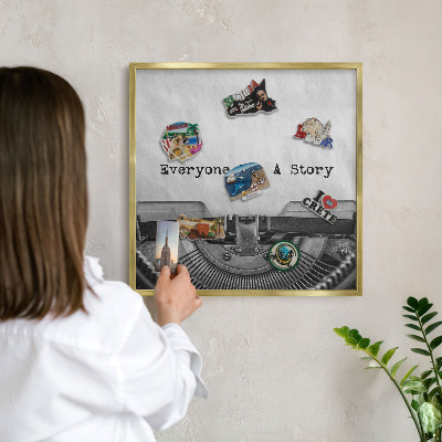 Magneticka tabula na stenu zlatá rama Starožitný stroj