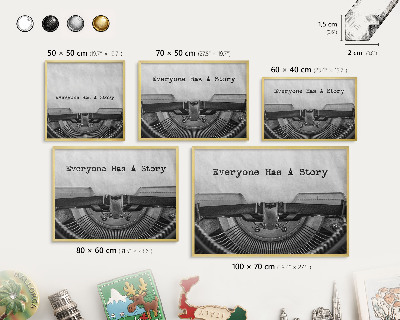 Magneticka tabula na stenu zlatá rama Starožitný stroj