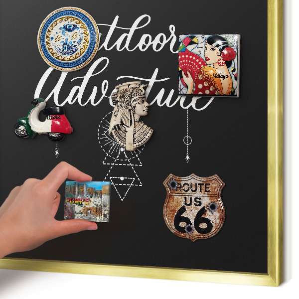 Magneticka tabula na stenu zlatá rama Dobrodružstvo v prírode