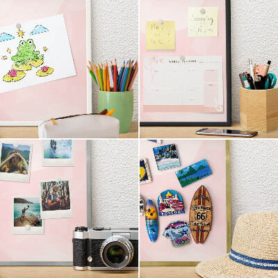 Magneticka tabula na stenu zlatá rama Jemná ružová