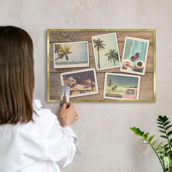 Magneticka tabula na stenu zlatá rama Nostalgia na sviatky
