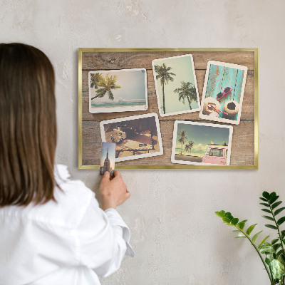 Magneticka tabula na stenu zlatá rama Nostalgia na sviatky