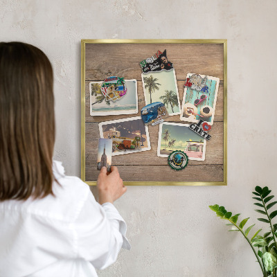 Magneticka tabula na stenu zlatá rama Nostalgia na sviatky