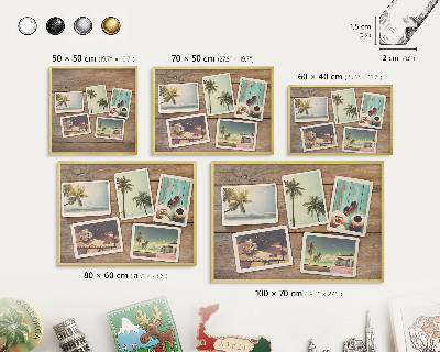 Magneticka tabula na stenu zlatá rama Nostalgia na sviatky