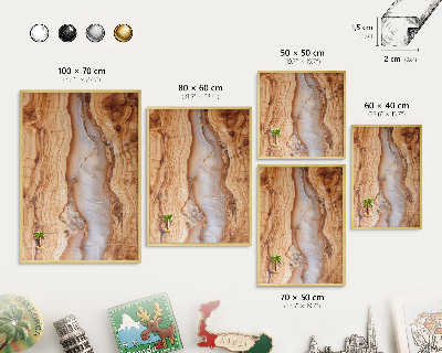 Magneticka tabula na stenu zlatá rama Drevená elegancia