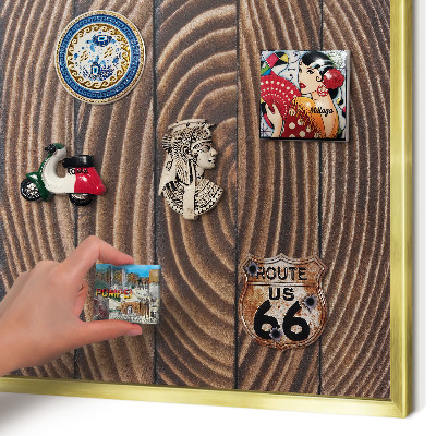 Magneticka tabula na stenu zlatá rama Drevená konštrukcia