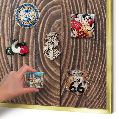 Magneticka tabula na stenu zlatá rama Drevená konštrukcia