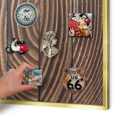 Magneticka tabula na stenu zlatá rama Drevená konštrukcia
