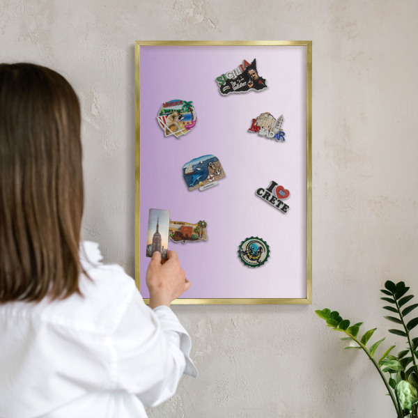 Magneticka tabula na stenu zlatá rama Jemný prechod