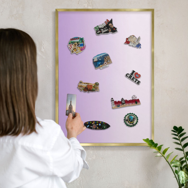 Magneticka tabula na stenu zlatá rama Jemný prechod
