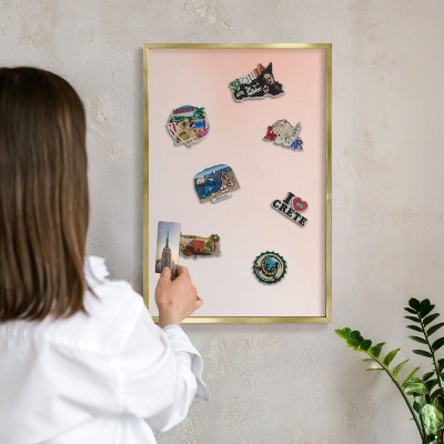Magneticka tabula na stenu zlatá rama Pastelové kúzlo