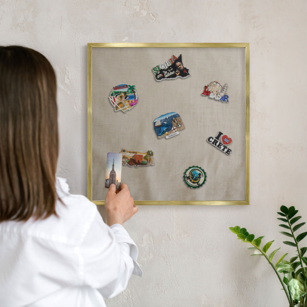 Magneticka tabula na stenu zlatá rama Béžový pokoj