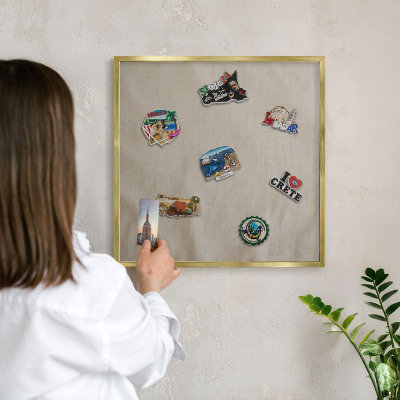 Magneticka tabula na stenu zlatá rama Béžový pokoj