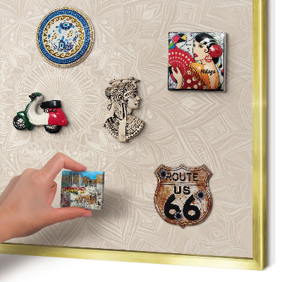 Magneticka tabula na stenu zlatá rama Dekoratívna mandala
