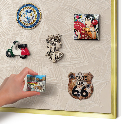 Magneticka tabula na stenu zlatá rama Dekoratívna mandala