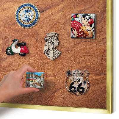 Magneticka tabula na stenu zlatá rama Drevená štruktúra