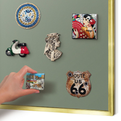 Magneticka tabula na stenu zlatá rama Tmavá šalvia