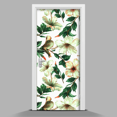 Samolepiace tapety na dvere Biele kvety