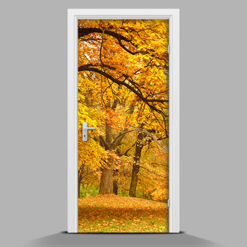 Samolepiace nálepky na dvere Jesenná krajina