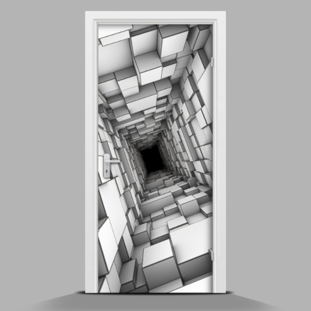 Samolepiace nálepky na dvere Abstraktná geometria