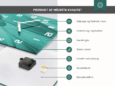 Štvorcové hodiny Zebry