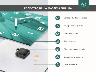 Štvorcové hodiny Oheň