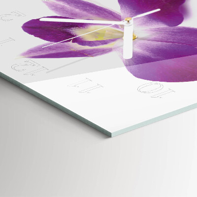 Štvorcové hodiny Kvet orchidey