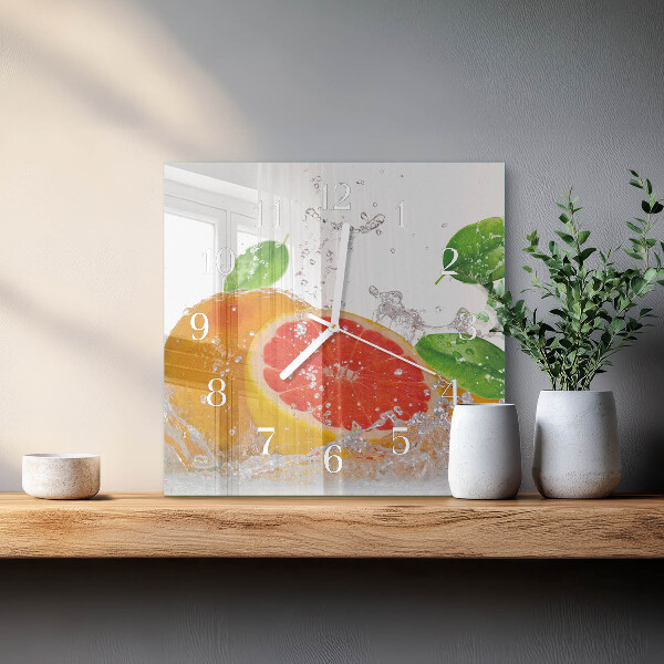 Štvorcové hodiny Grapefruit