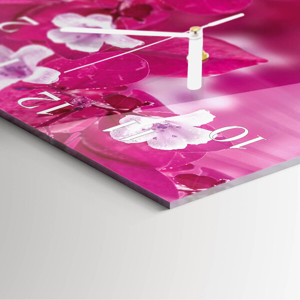 Štvorcové hodiny Kvety