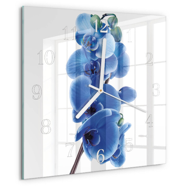 Štvorcové hodiny Orchidea