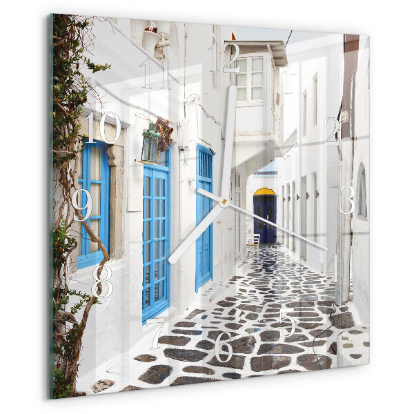 Štvorcové hodiny Santorini