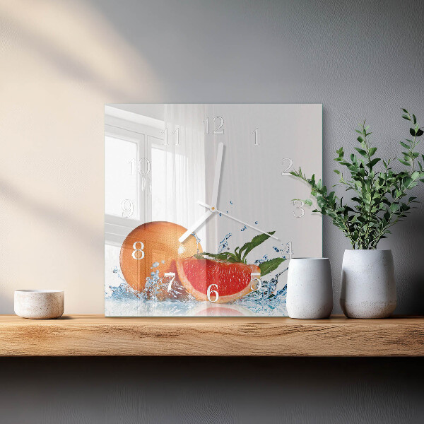 Štvorcové hodiny Grapefruit