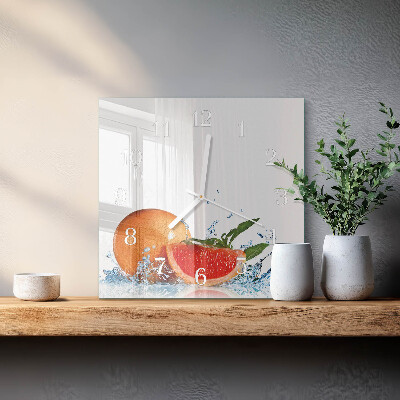 Štvorcové hodiny Grapefruit