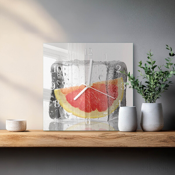 Štvorcové hodiny Grapefruitová zmrzlina