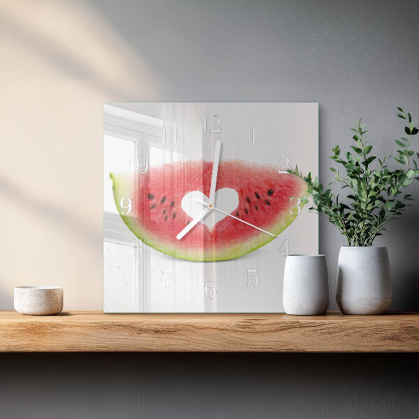 Štvorcové hodiny Vodný melón