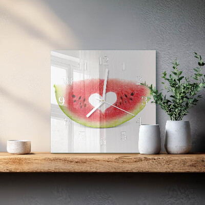 Štvorcové hodiny Vodný melón