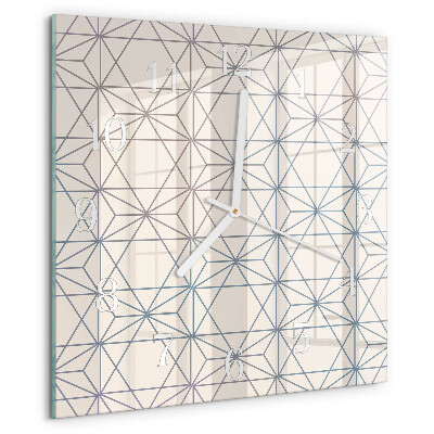 Štvorcové hodiny Geometrický vzor