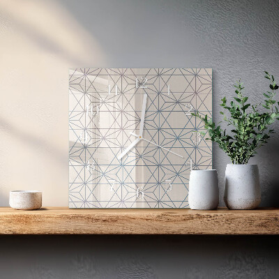 Štvorcové hodiny Geometrický vzor